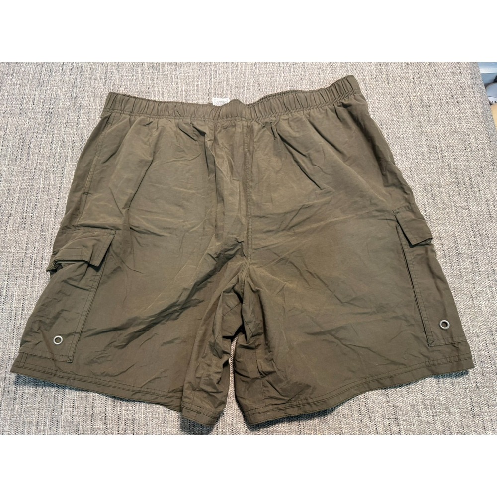 Disney Parks Cargo Shorts Mens XL Khaki Walt Disney World Logo Cotton Mesh Lined